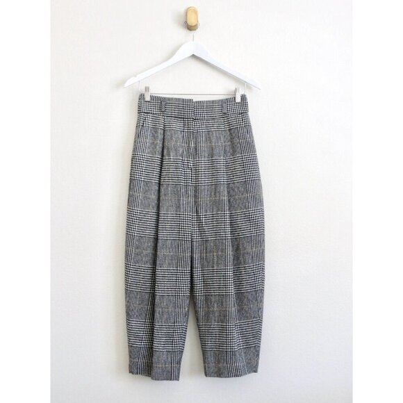 NEW! J.Crew  Wool Blend Houndstooth Trouser Pants Black White SZ 2 - Picture 5 of 11
